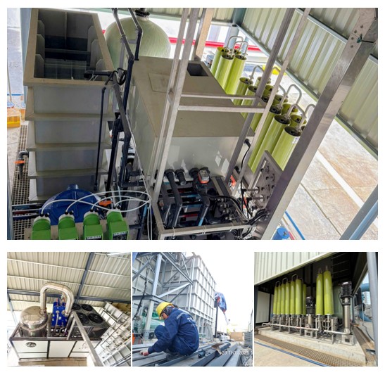 Evaporation system for treating wastewater from metal processing and coating plants.